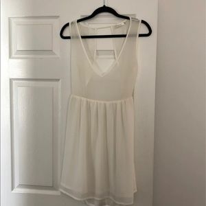 White Sheer Flowy Dress